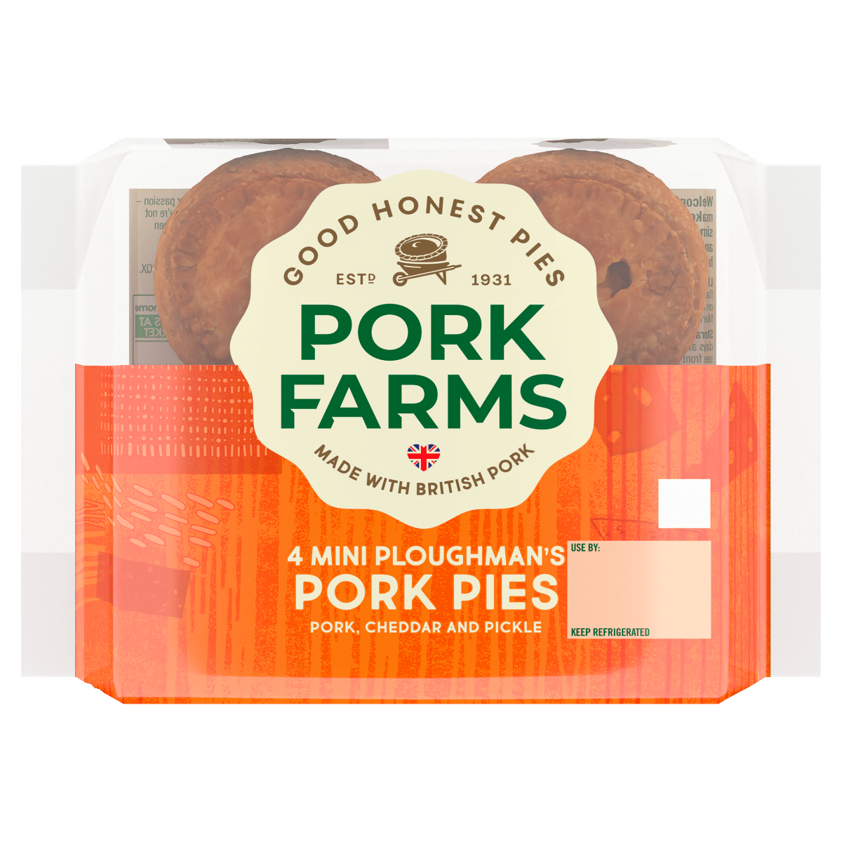 Pork Farms 4 Mini Ploughman’s Pork Pies 200g