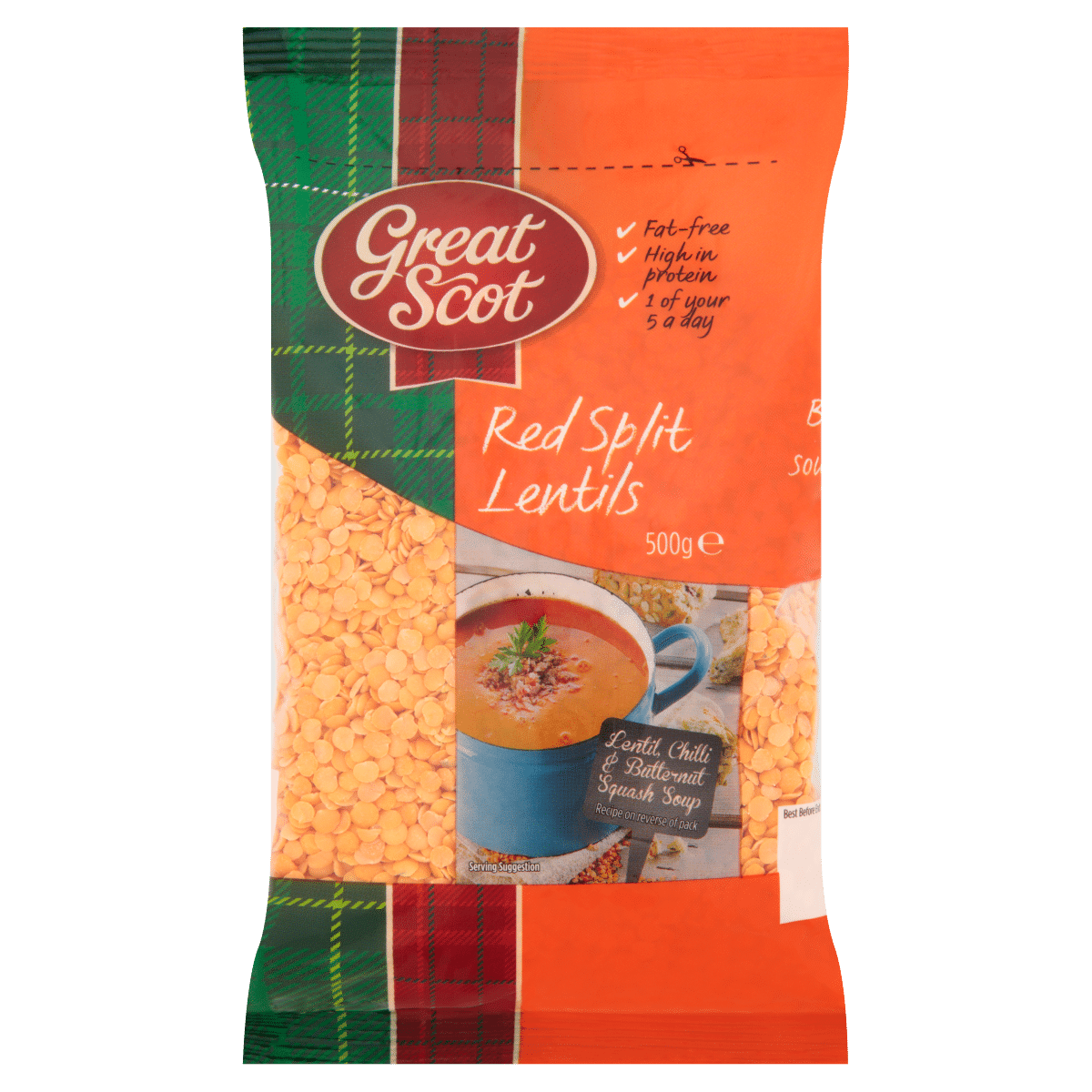 Great Scot Red Split Lentils 500g
