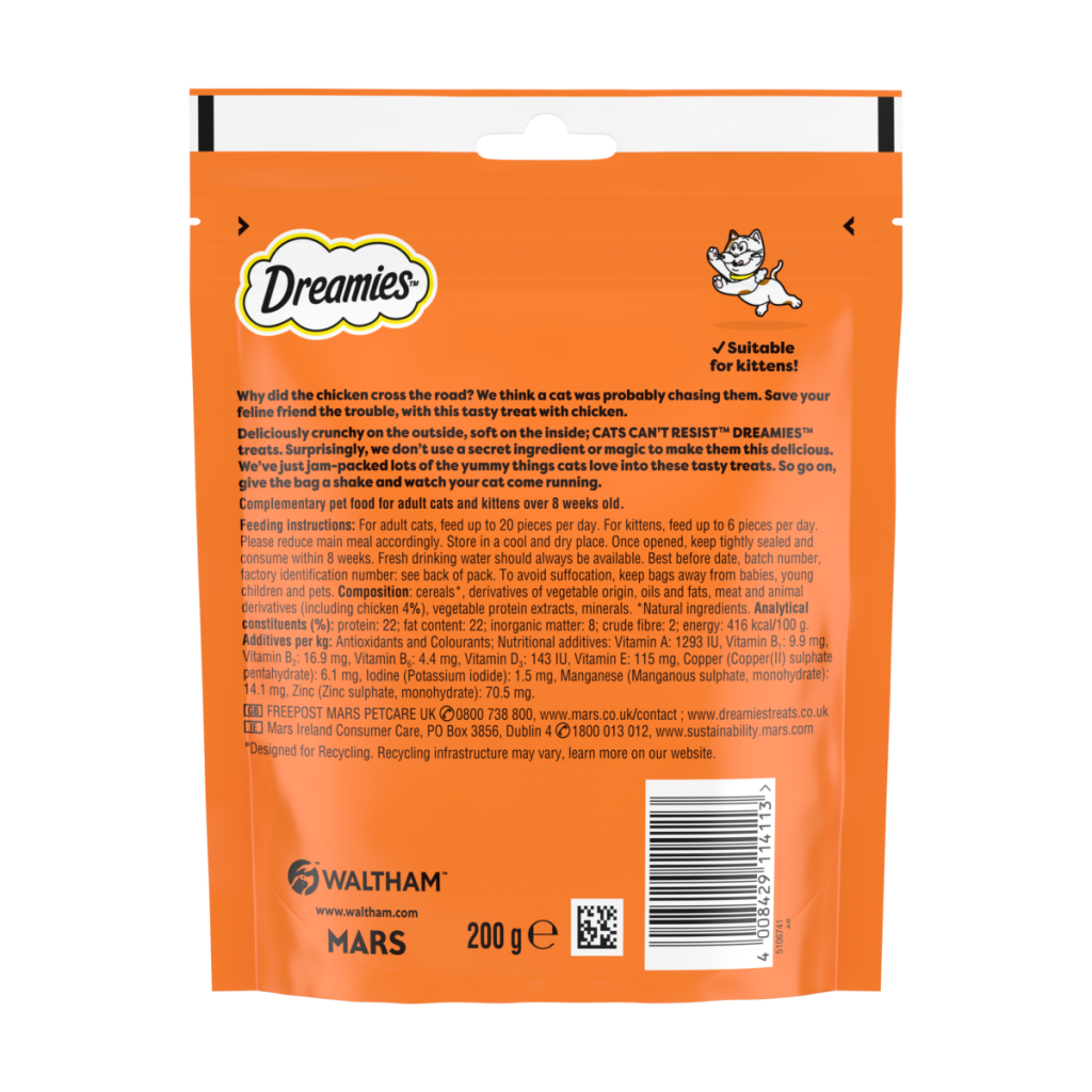 DREAMIES Cat Treat Biscuits With Chicken Flavour 200g