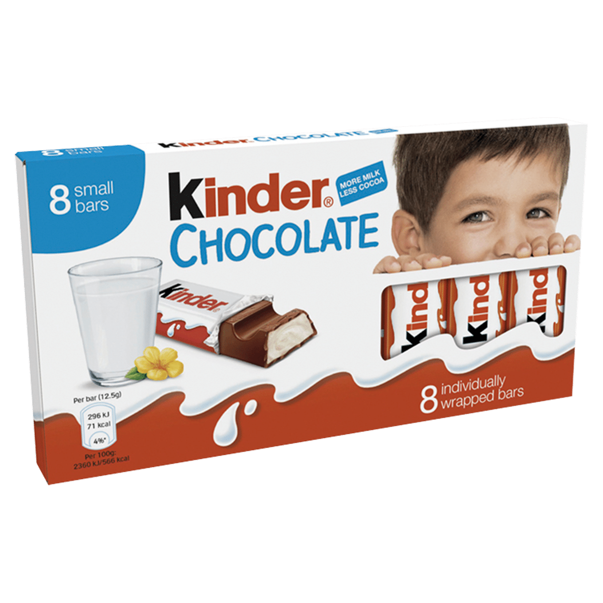 Kinder Small Chocolate Bars Multipack 8 x 12.5g (100g)