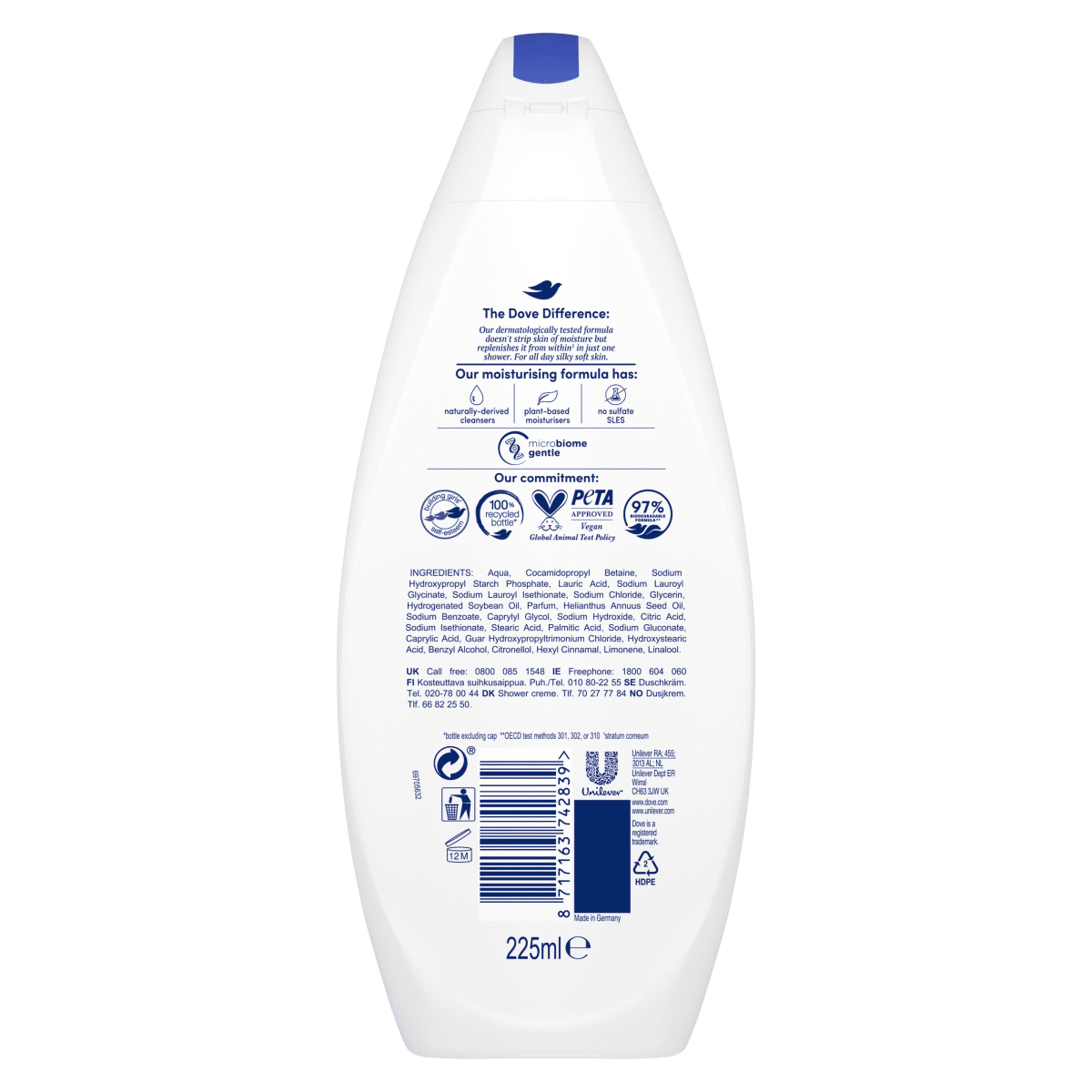 Dove  Body Wash Deeply Nourishing 225 ml