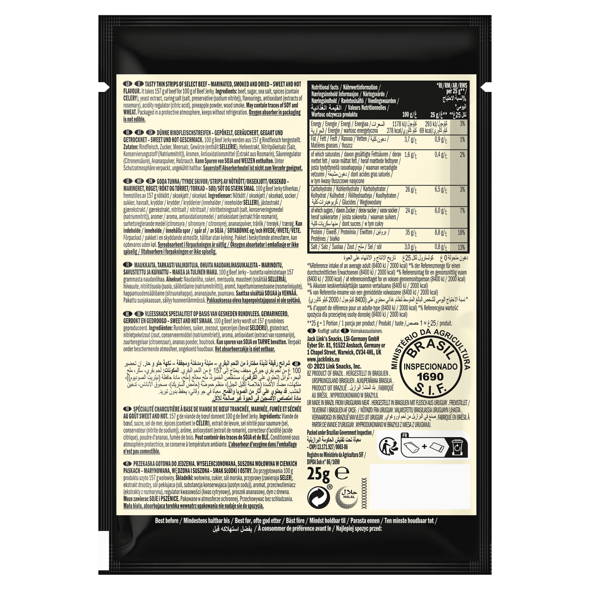 Jack Link’s Beef Jerky Sweet & Hot 25g