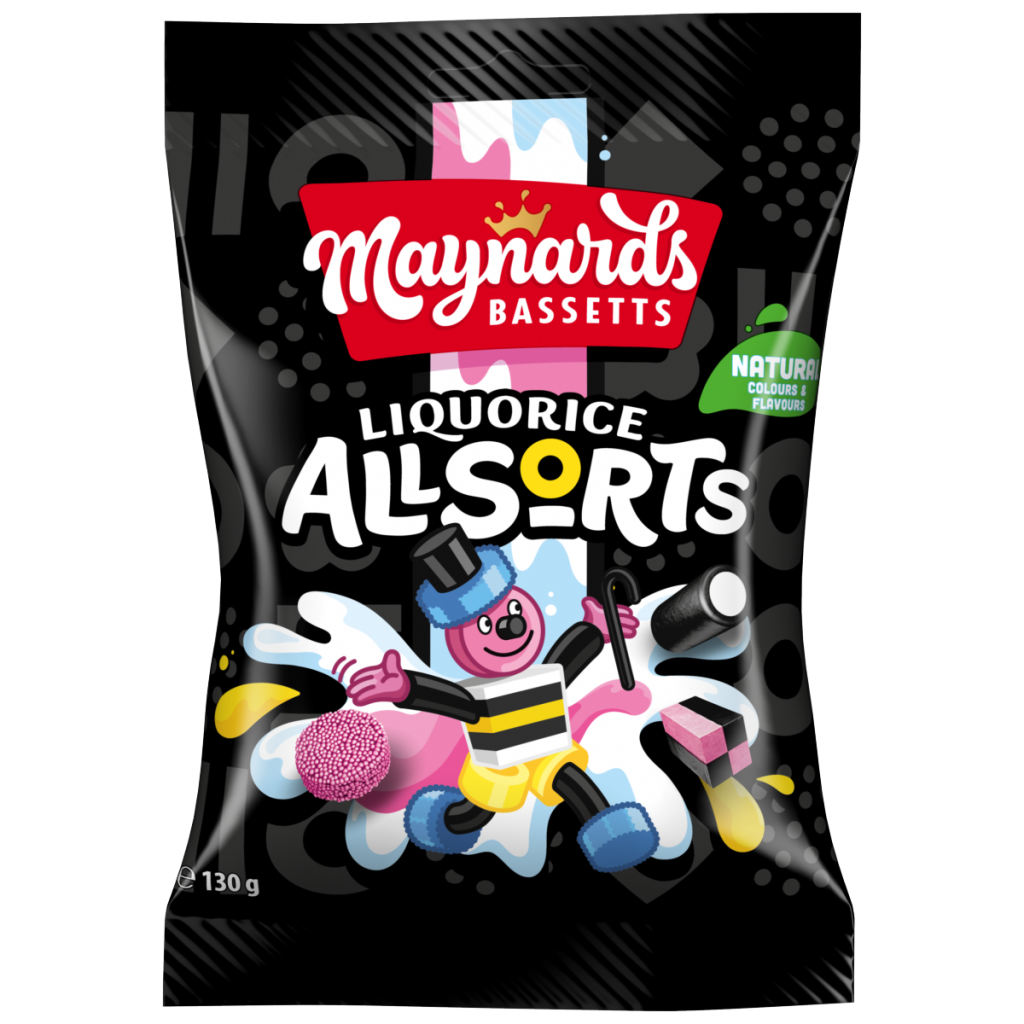 Maynards Bassetts Liquorice Allsorts Sweets Sharing Bag 130g