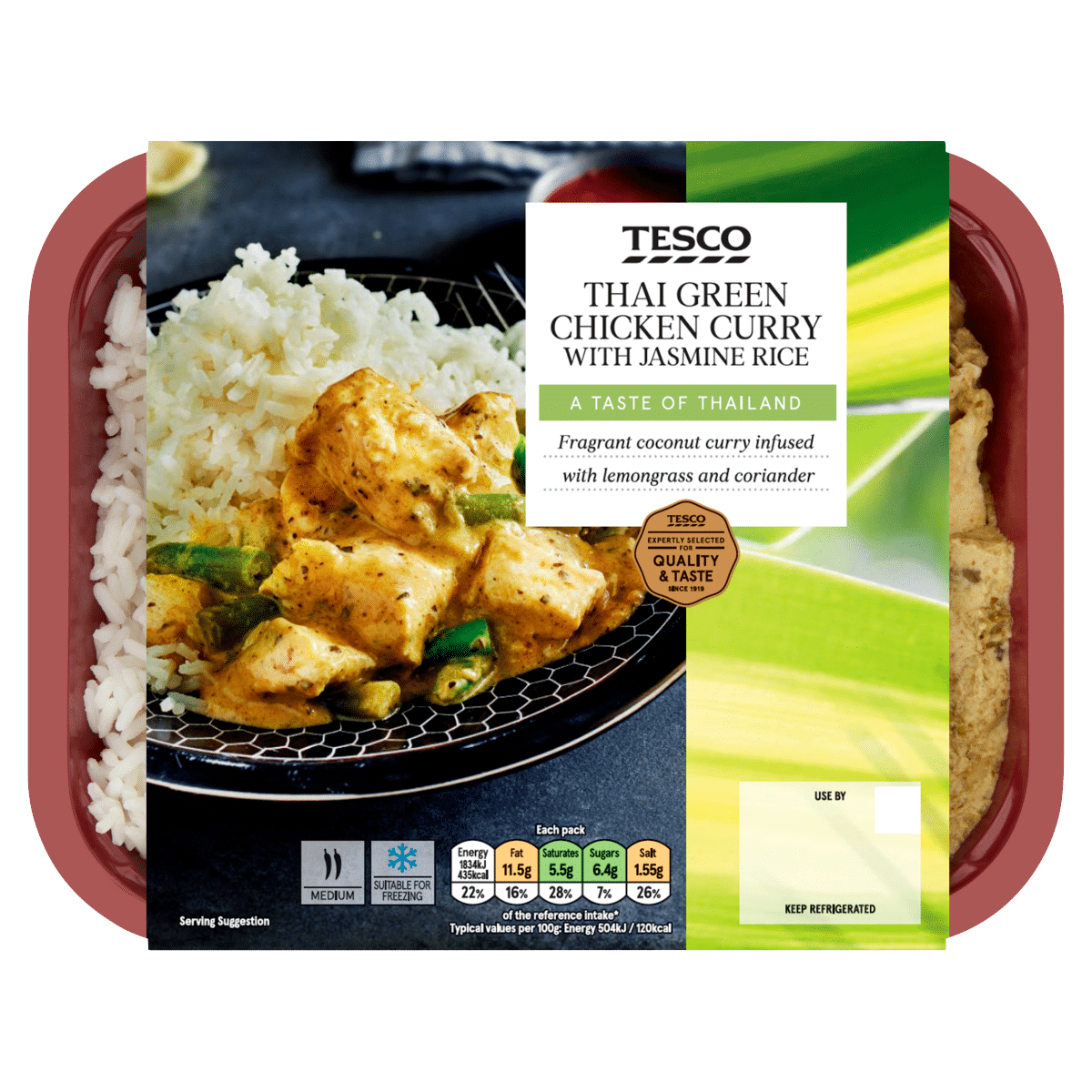 Tesco Thai Green Chicken Curry with Jasmine Rice 400g