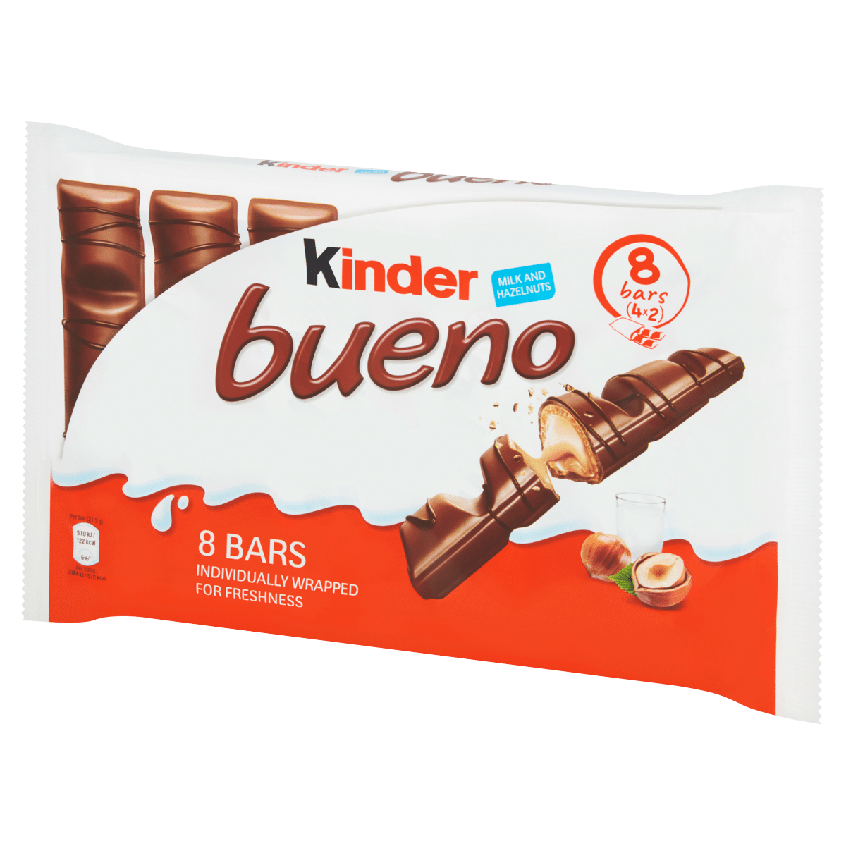 Kinder Bueno Milk and Hazelnuts Bars 4 x 43g (172g)