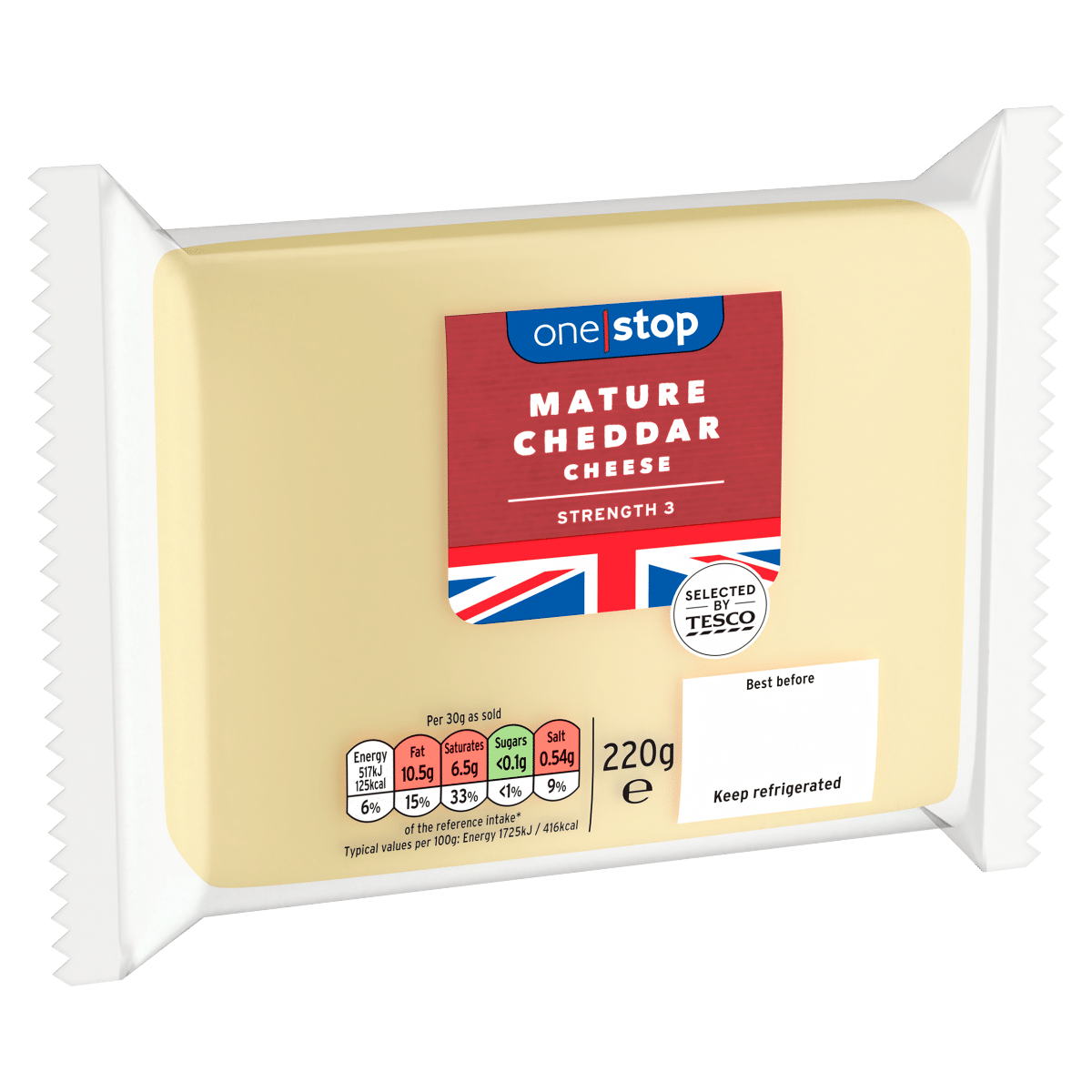 One Stop Mature Cheddar Cheese 220g
