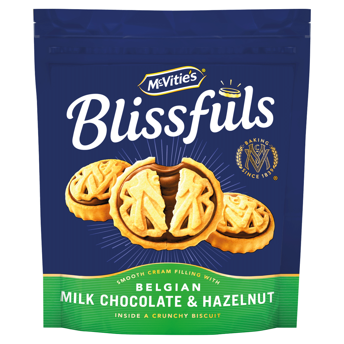 McVitie’s Blissfuls Belgian Milk Chocolate & Hazelnut 172g