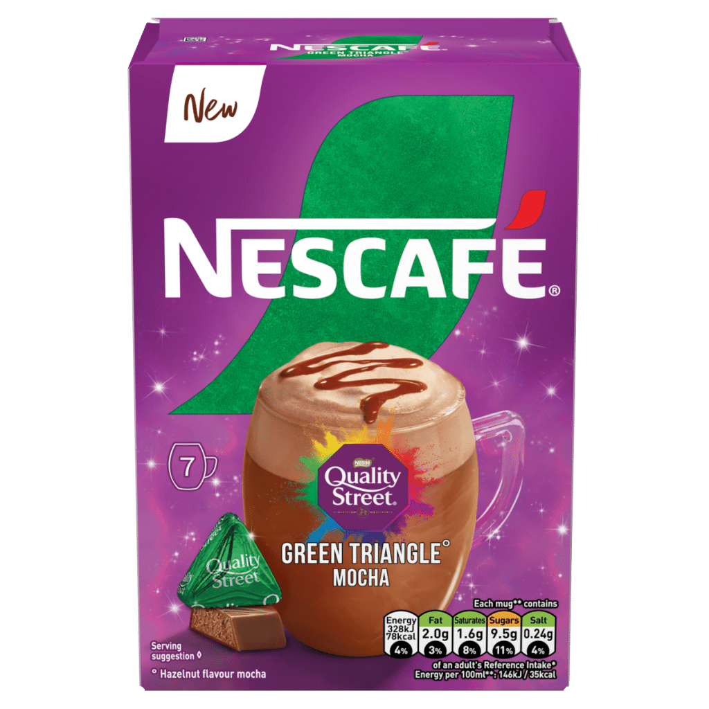 Nescafé Quality Street Green Triangle Hazelnut Flavour Mocha 7 x 19g (133g)