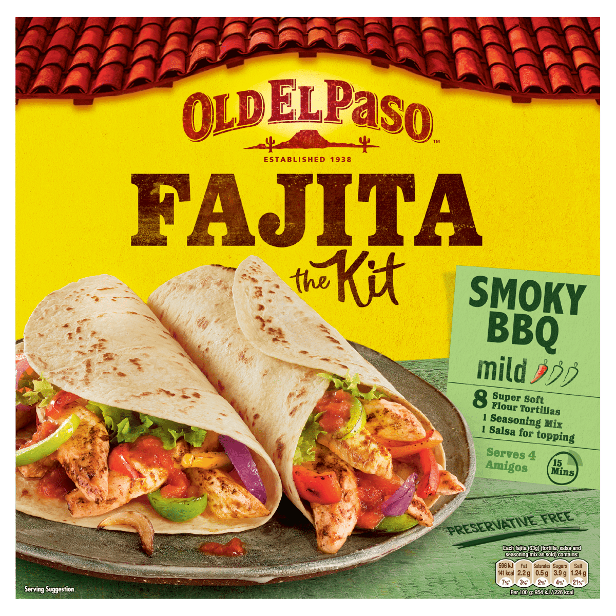 Old El Paso Smoky BBQ Fajita Kit 500g