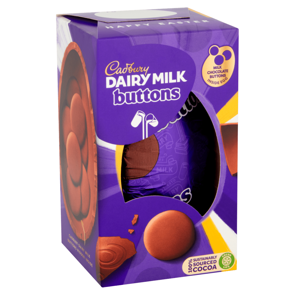 Cadbury Dairy Milk Giant Buttons Chocolate Easter Egg 96g