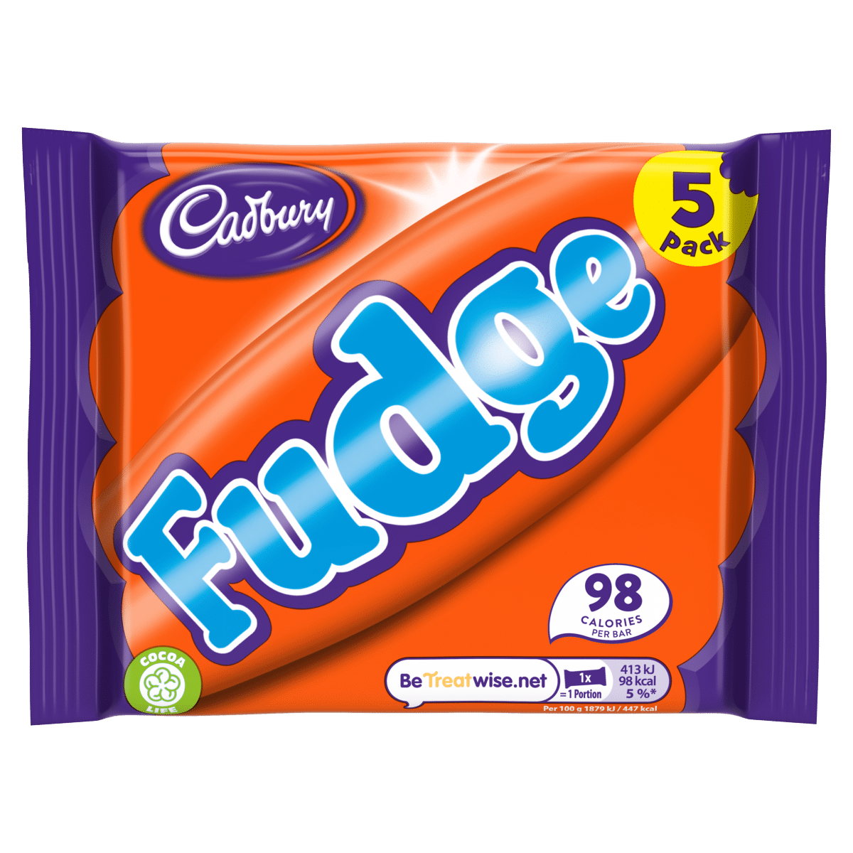 Cadbury Fudge Bar 5 Pack 110g