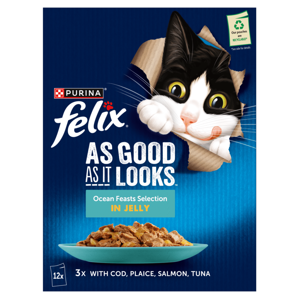FELIX As Good As it Looks Ocean Feasts Wet Cat Food 12x85g