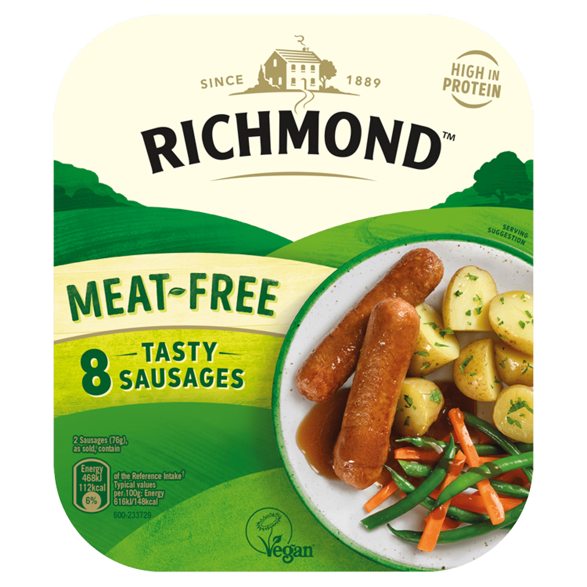 Richmond Meat-Free 8 Tasty Sausages 304g