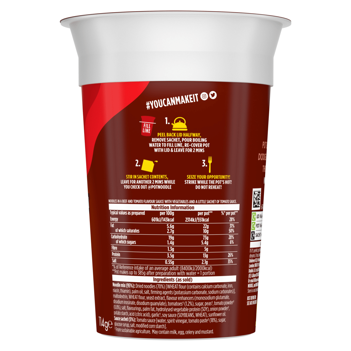 Pot Noodle  King Pot Beef & Tomato 114 g