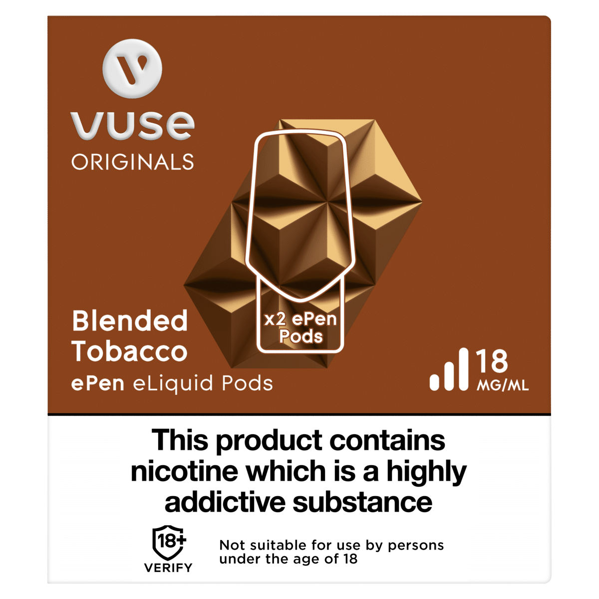 Vuse Originals Blended Tobacco eLiquid 18mg/ml 10ml