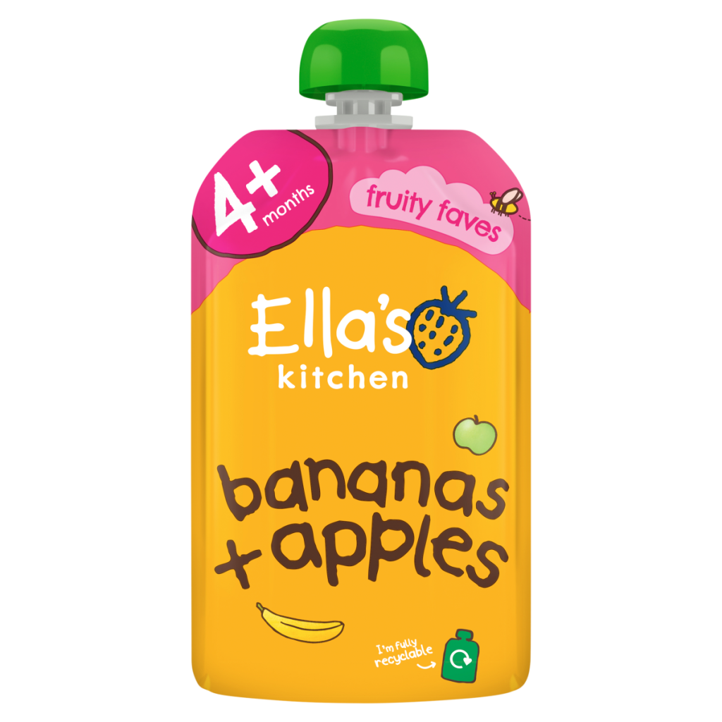 Ella’s Kitchen Organic Bananas and Apples Baby Pouch 4+ Months 120g