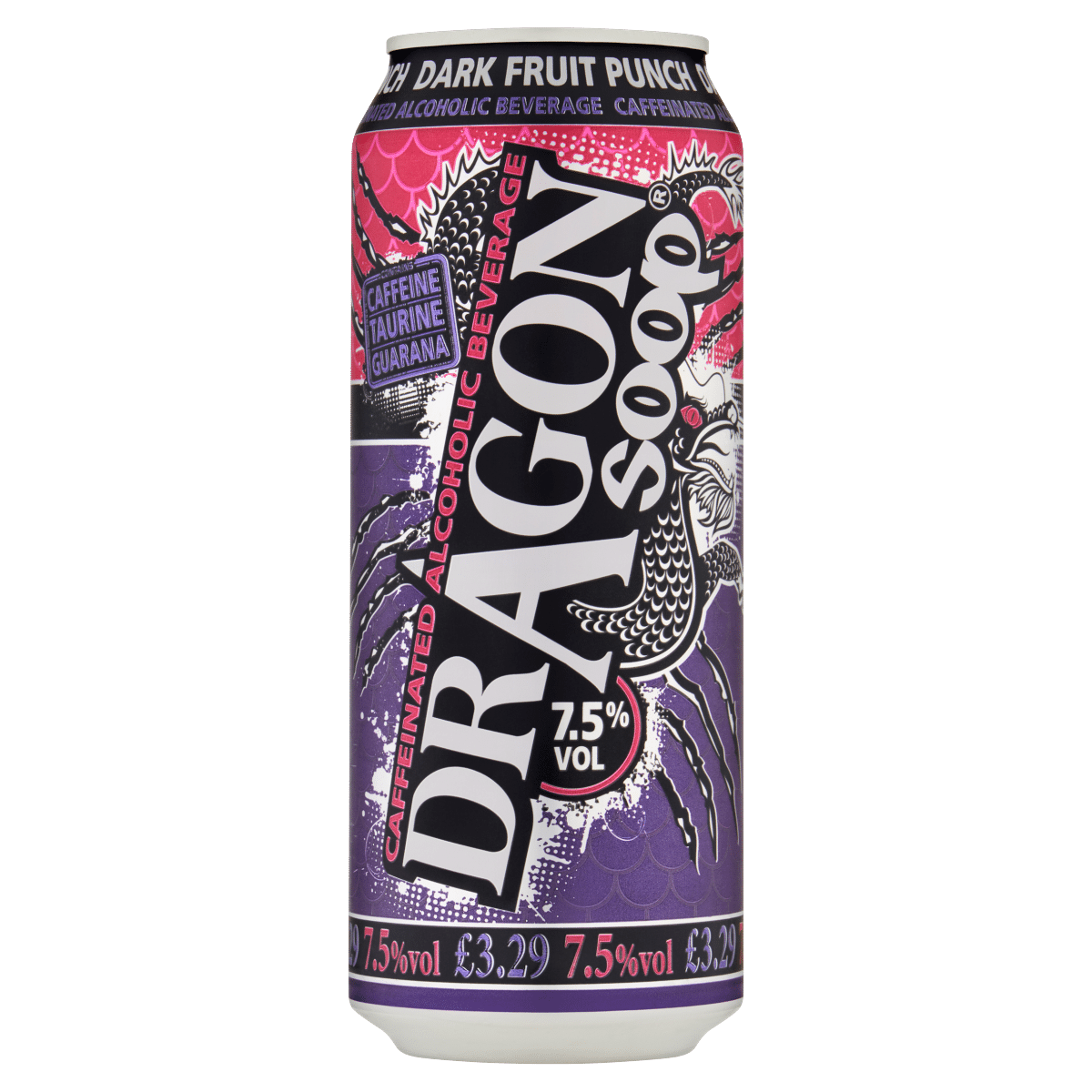 Dragon Soop Caffeinated Alcoholic Beverage Dark Fruit Punch 500ml