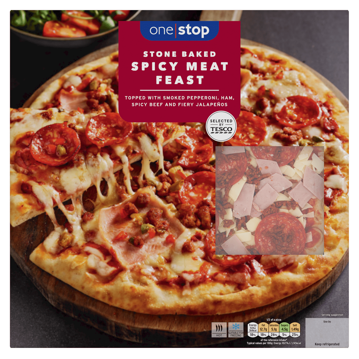 One Stop Stone Baked Spicy Meat Feast 305g