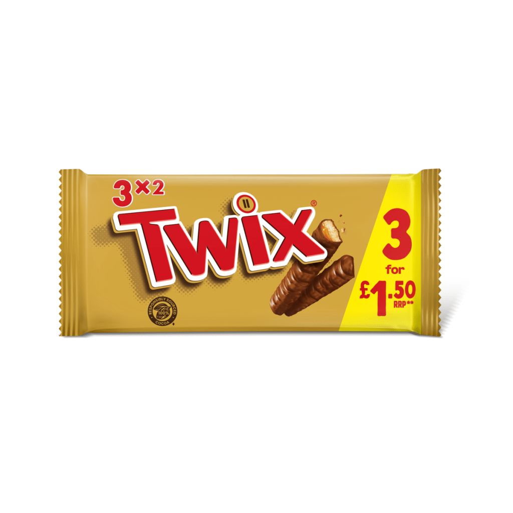 Twix Caramel & Milk Chocolate Fingers Biscuit Snack Bars Multipack £1.50 PMP 3x40g
