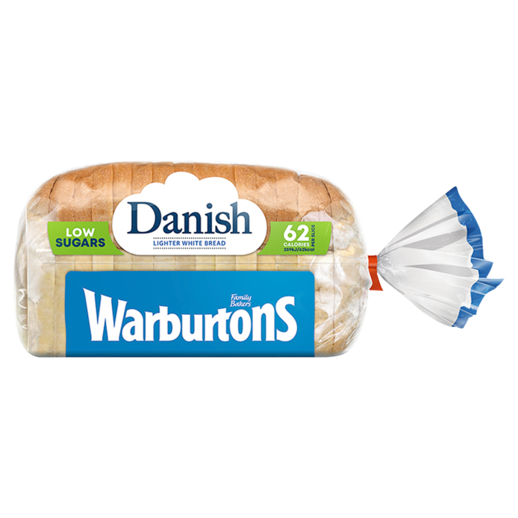 Warburtons Danish Lighter White Bread 400g