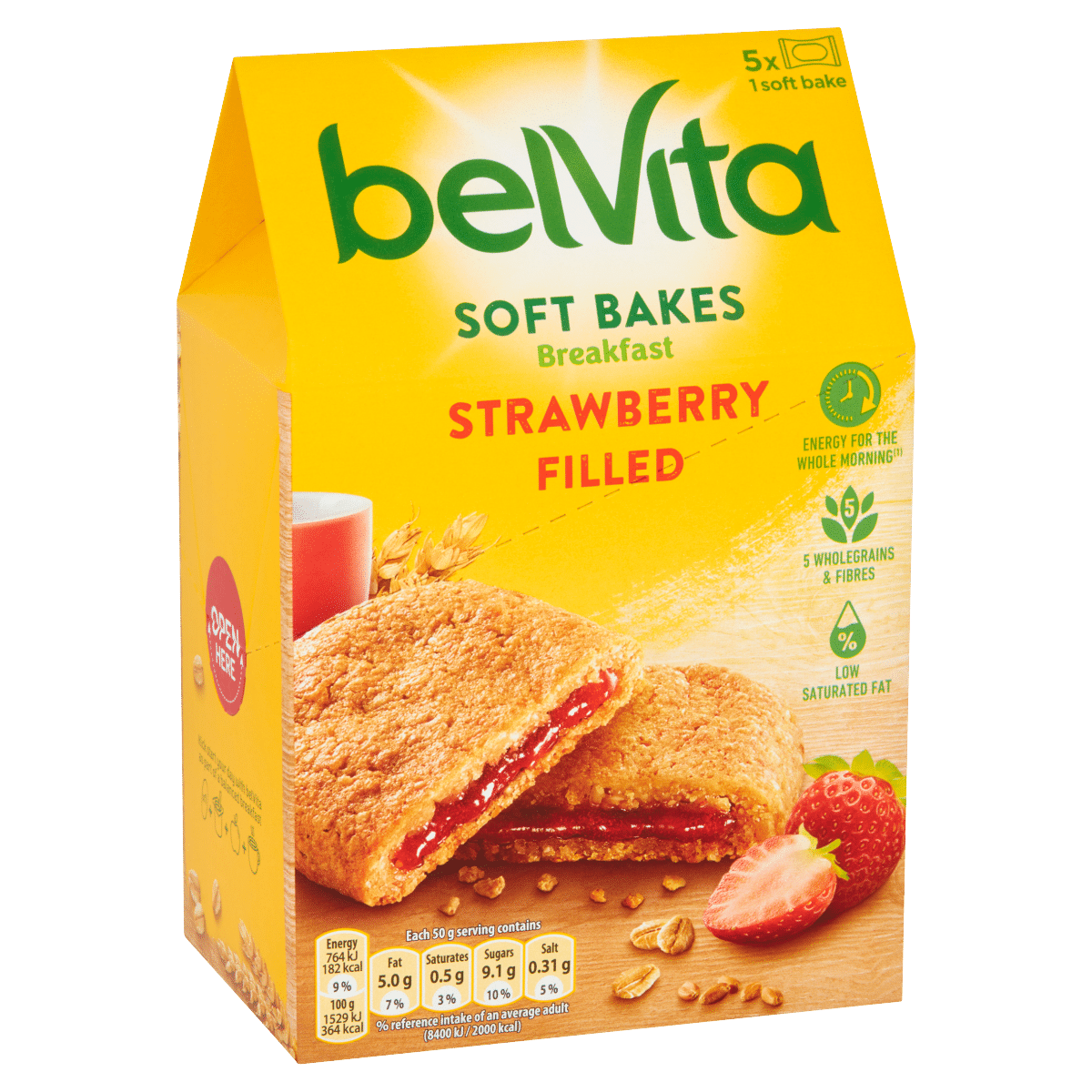 Belvita Breakfast Biscuits Soft Bakes Filled Strawberry 250g