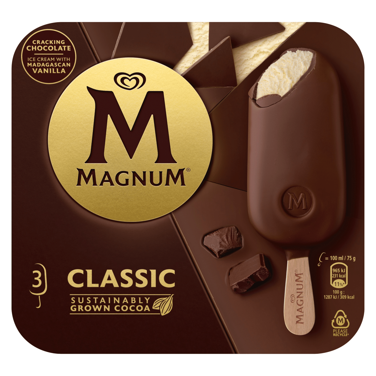 Magnum  Ice Cream Sticks Classic 3x 100 ml