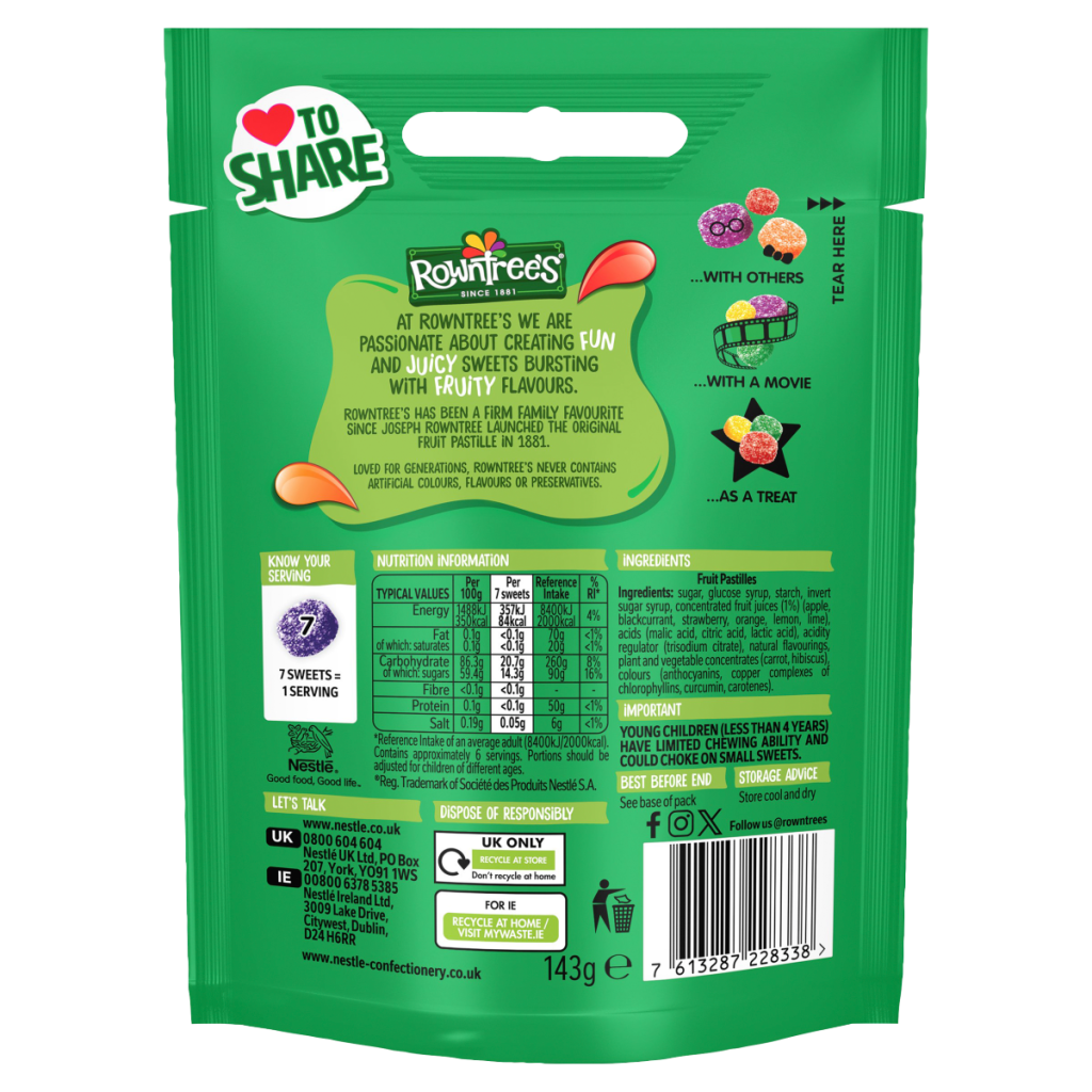 Rowntree’s Fruit Pastilles 143g