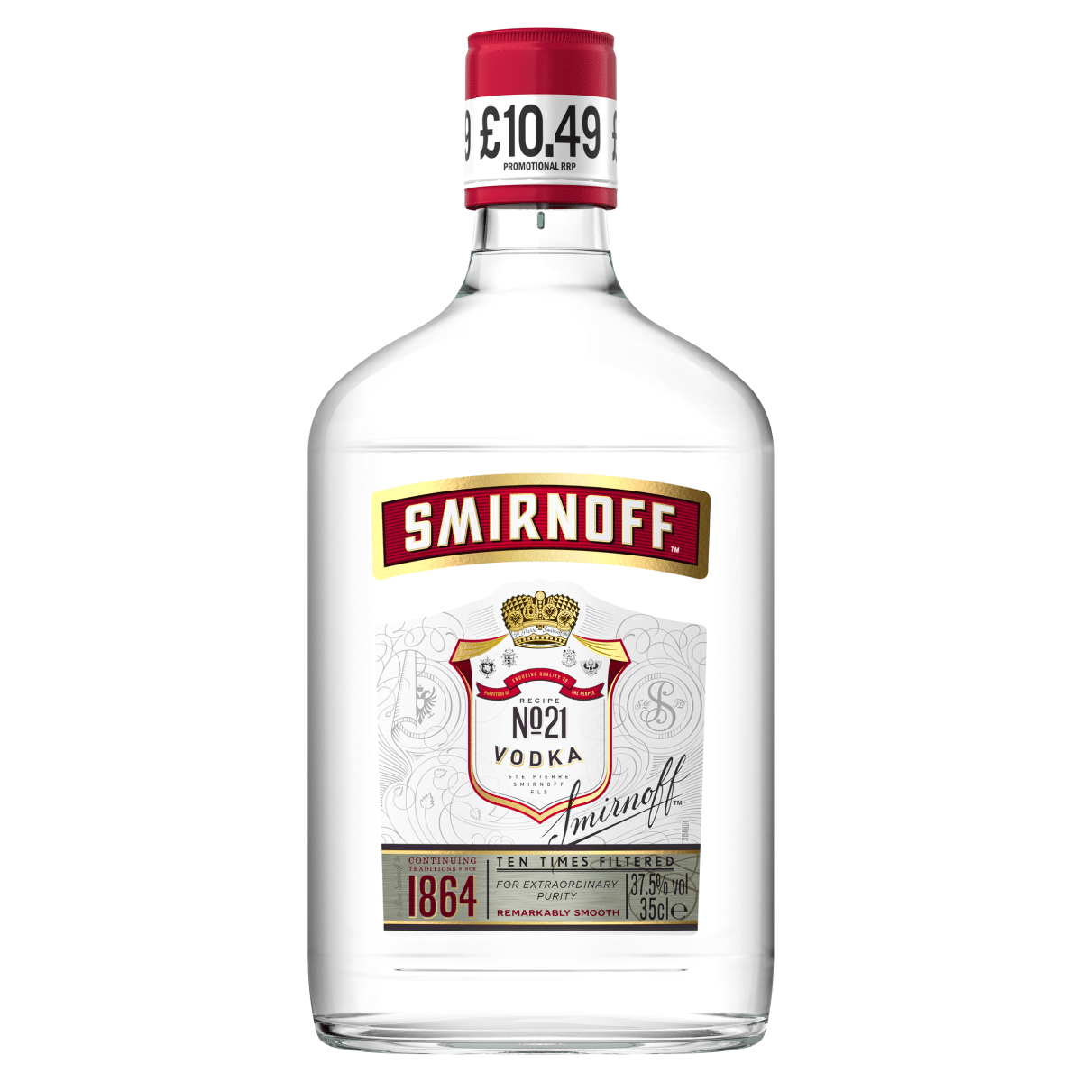 Smirnoff No.21 Vodka 37.5% vol 35cl Bottle PMP £10.49