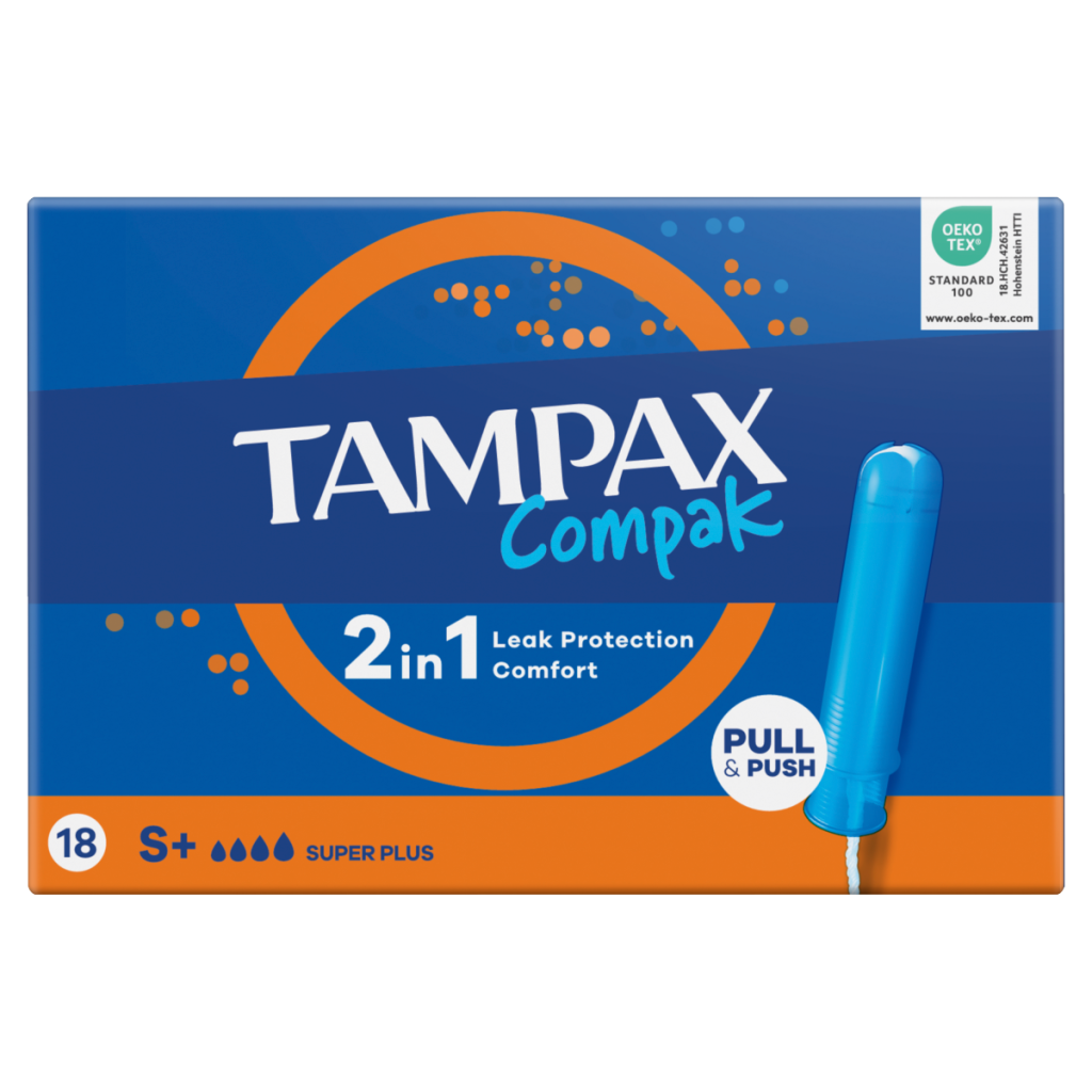 Tampax Compak Super Plus Tampons With Applicator x18
