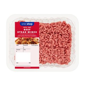 One Stop 15% Fat Beef Steak Mince