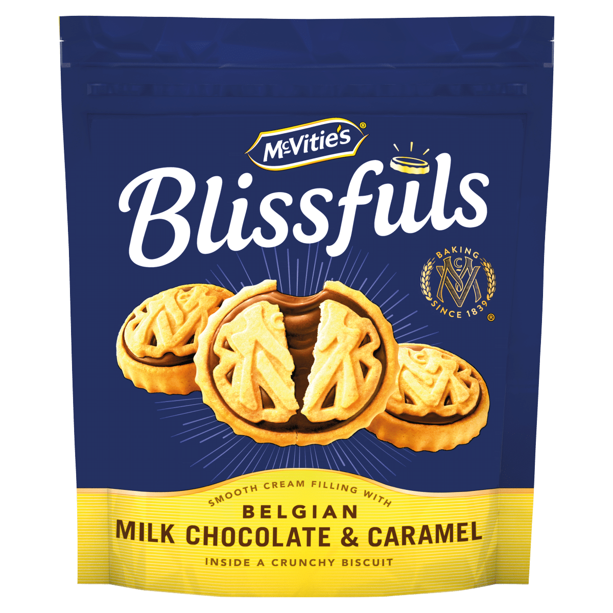 McVitie’s Blissfuls Belgian Milk Chocolate & Caramel 172g
