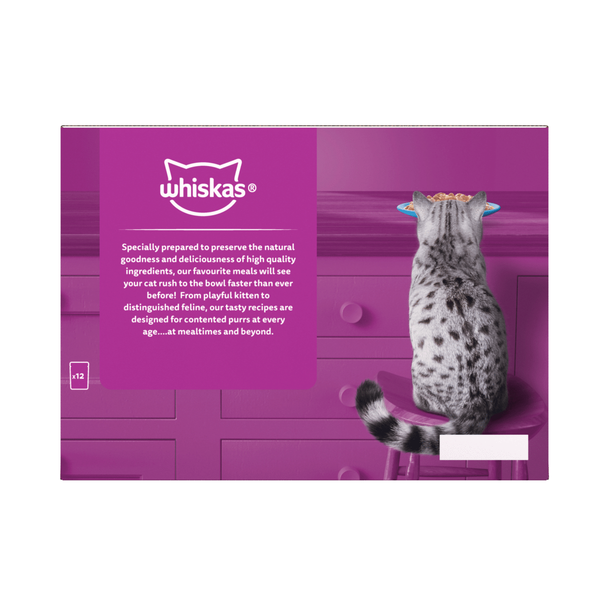 Whiskas 1+ Fish Favourites Adult Wet Cat Food Pouches in Jelly 12 x 85g