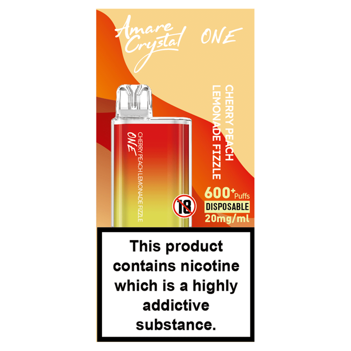 Amare Crystal One Cherry Peach Lemonade Fizzle 20mg