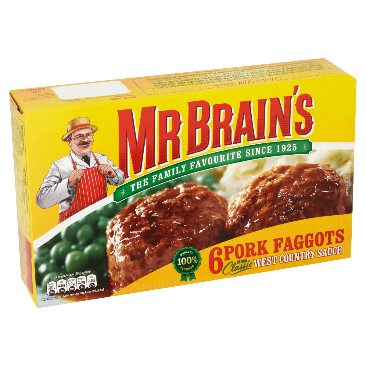 Mr Brain’s 6 Pork Faggots 656g