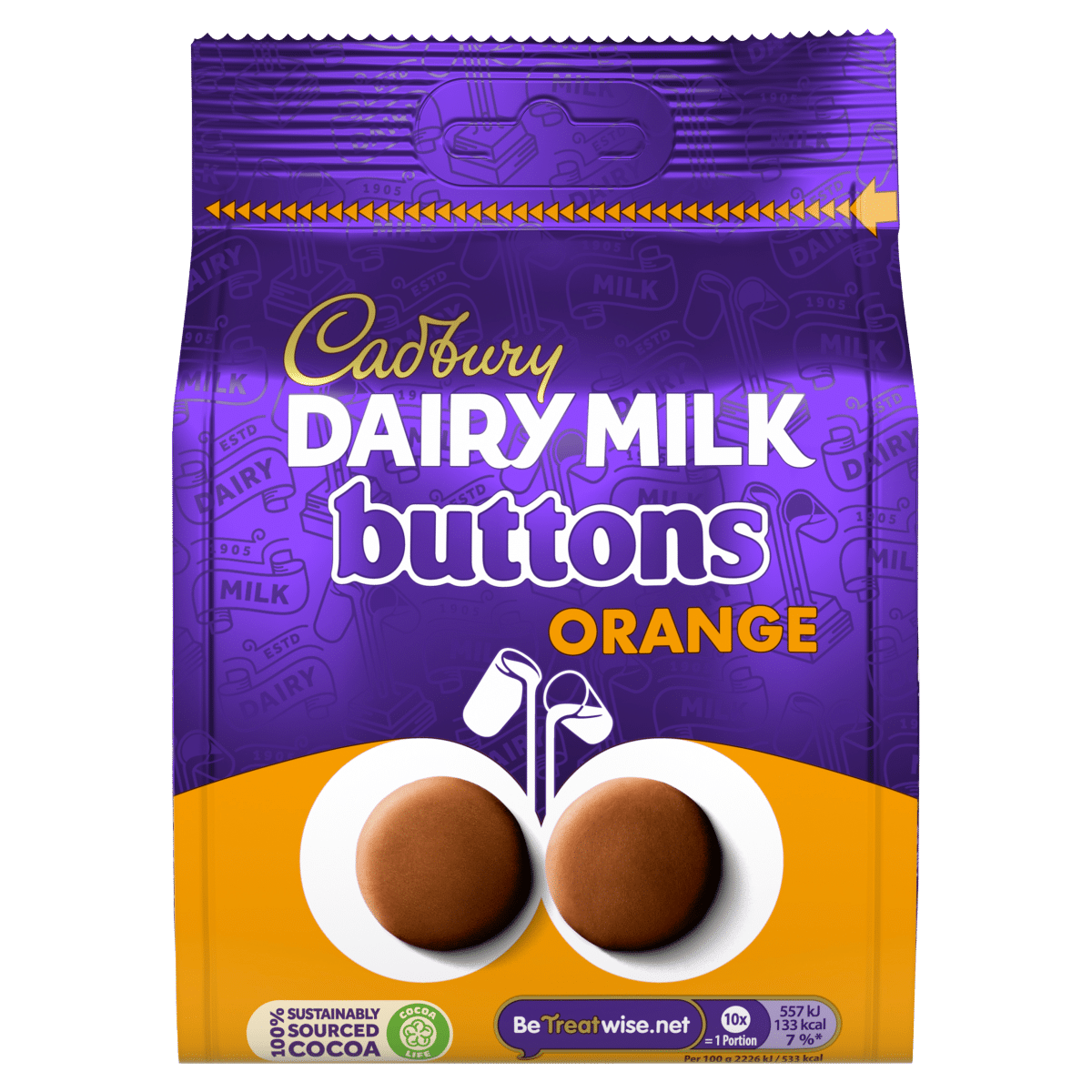 Cadbury Dairy Milk Buttons Orange 110g