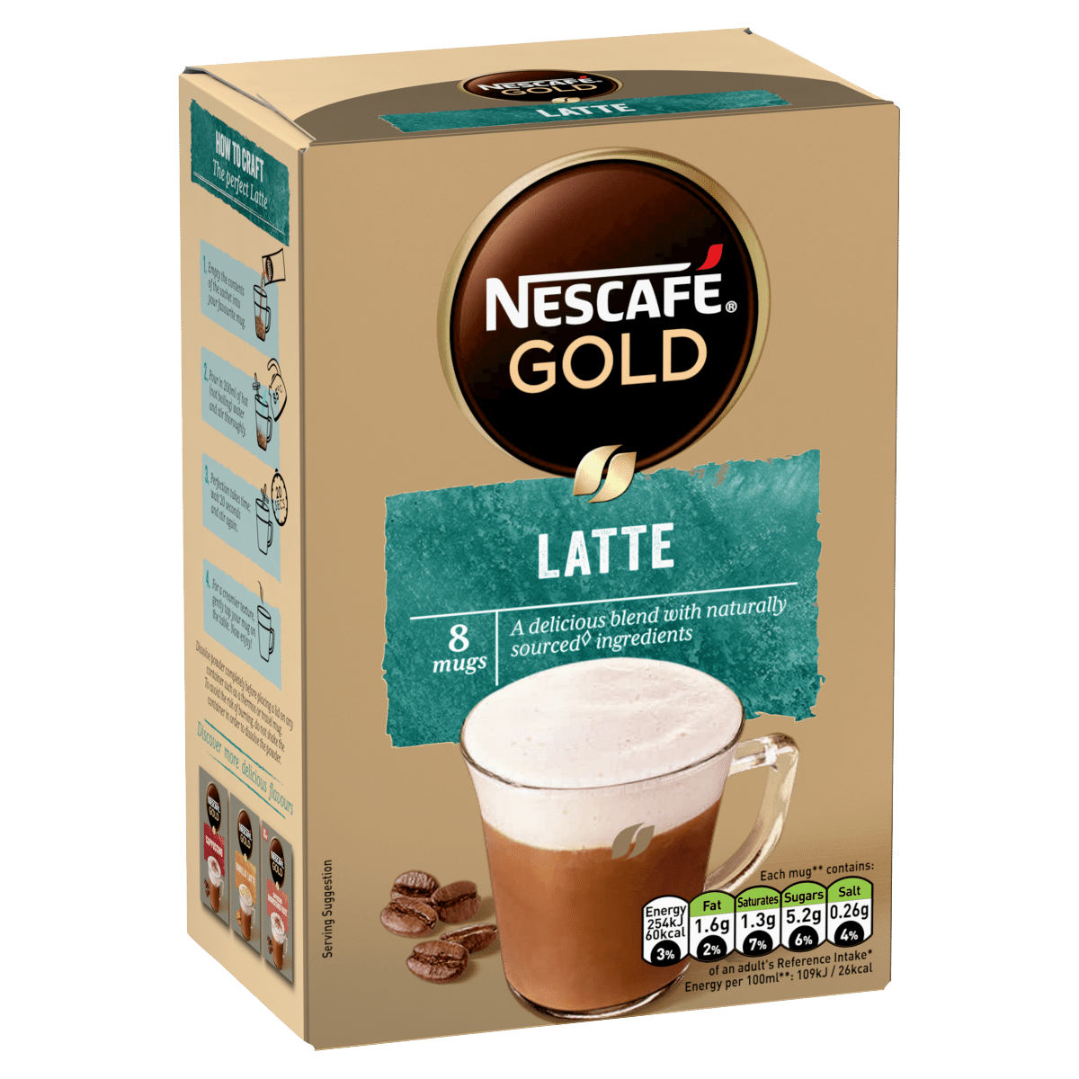 Nescafé Gold Latte 8 x 15.5g (124g)