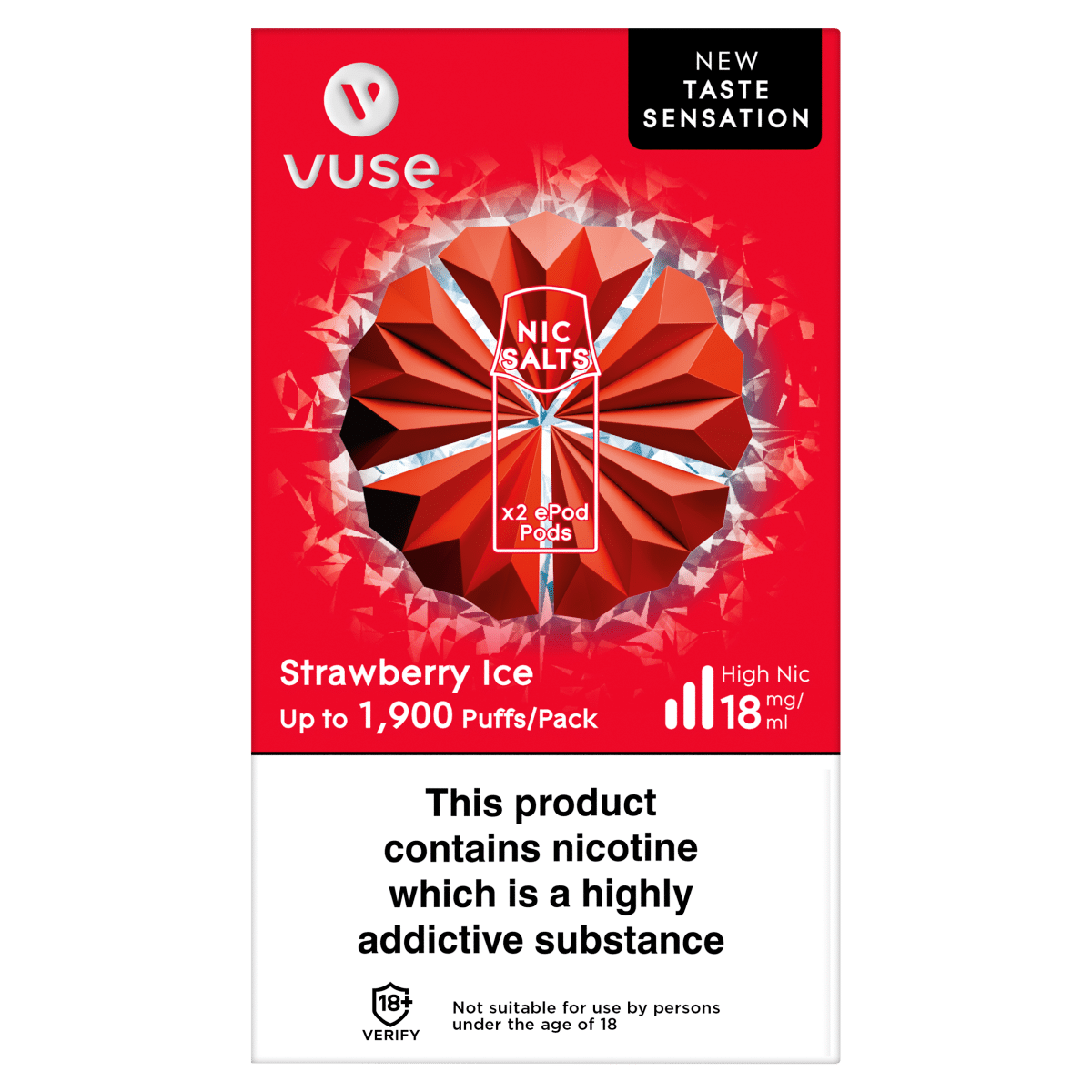 Vuse x2 ePod Pods Strawberry Ice 18 mg/ml