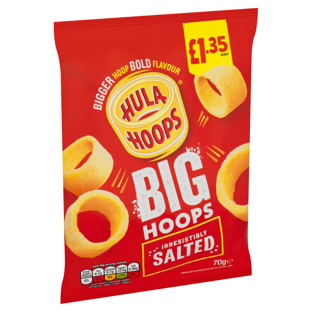 Hula Hoops Irresistibly Salted Big Hoops 70g