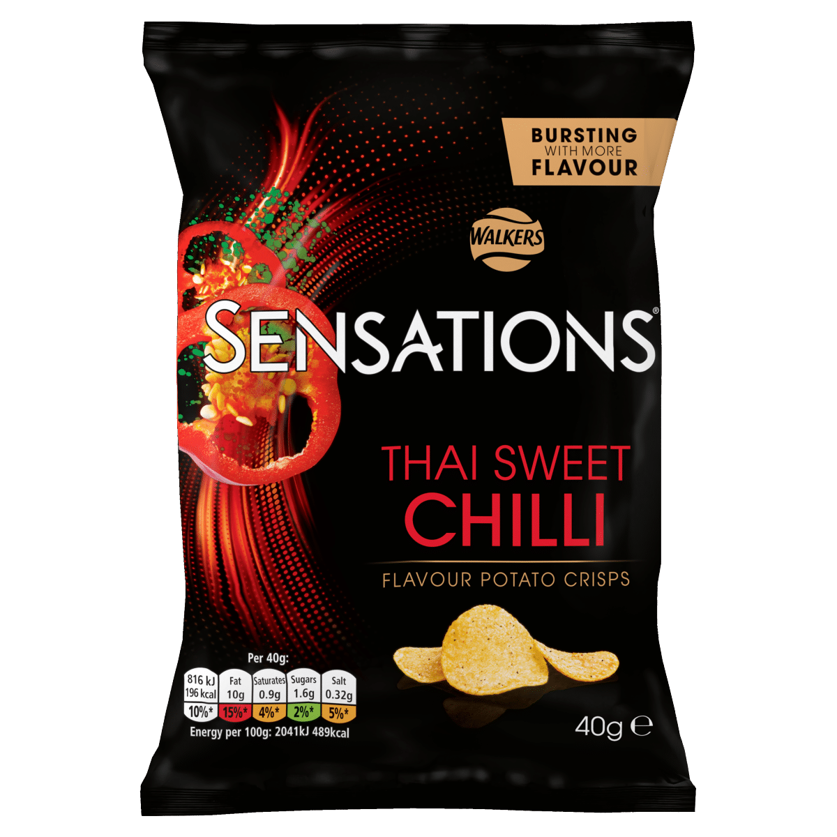 Walkers Sensations Thai Sweet Chilli Crisps 40g