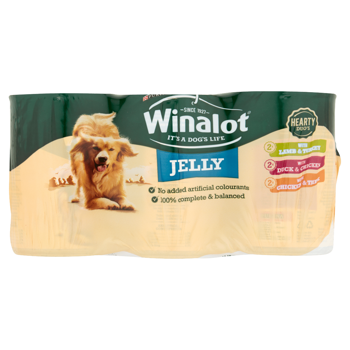 Winalot Adult Dog Hearty Duos in Jelly Lamb & Turkey, Duck & Chicken, Chicken & Tripe 6 x 400g