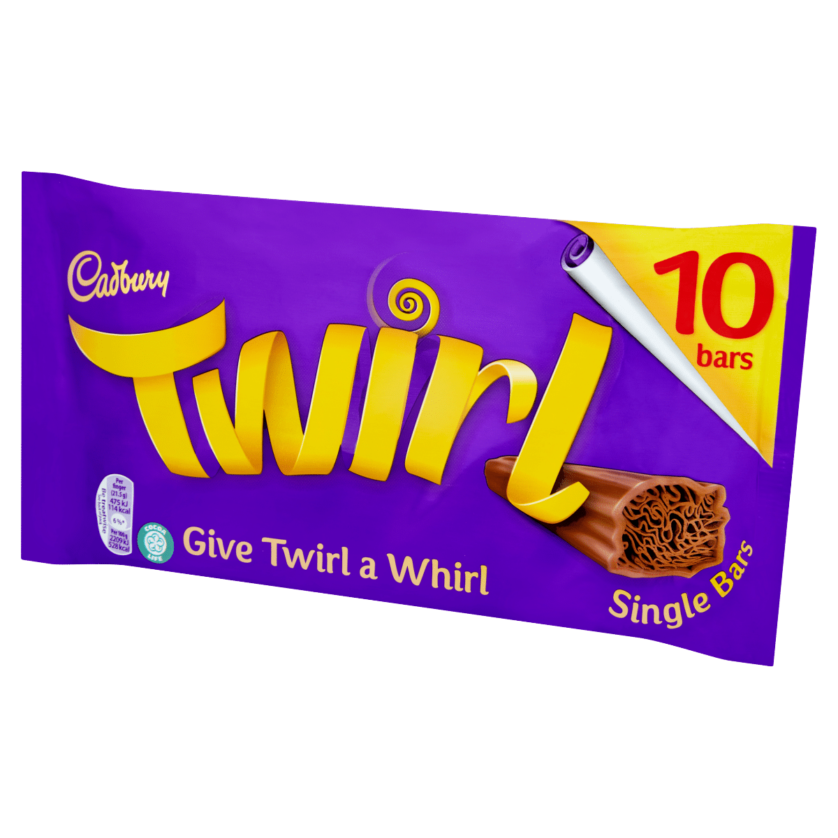 Cadbury Twirl Chocolate Bar 10 Pack 215g