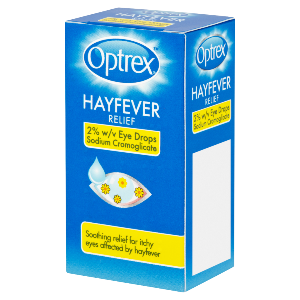 Optrex Hayfever Relief 2% w/v Eye Drops Sodium Cromoglicate 10ml