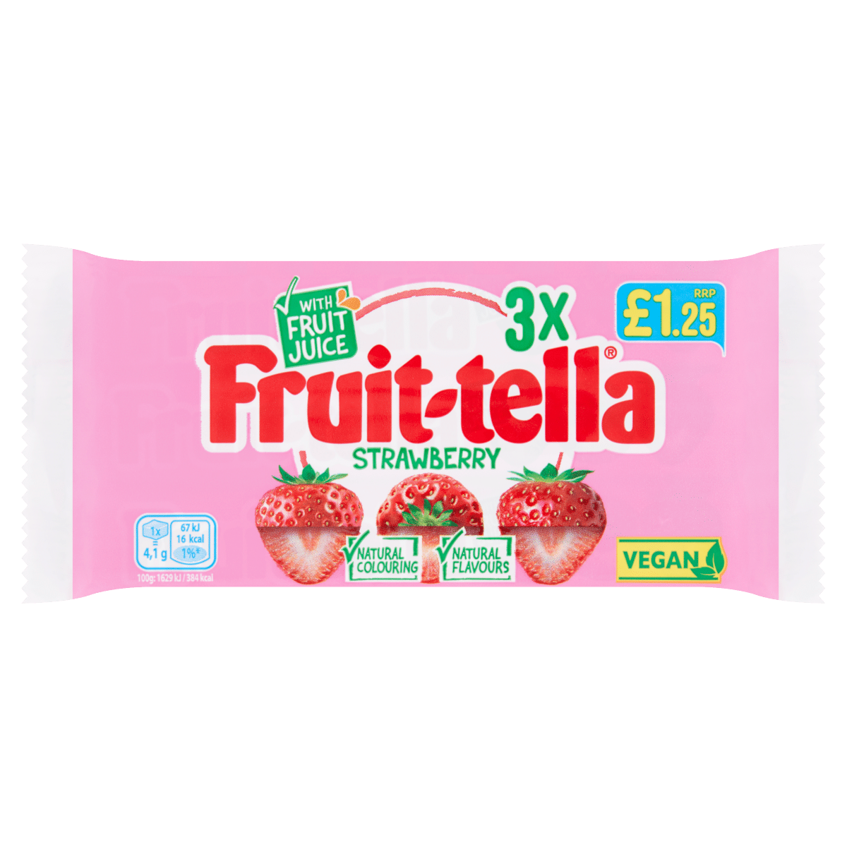 Fruit-tella Strawberry 3 x 41g