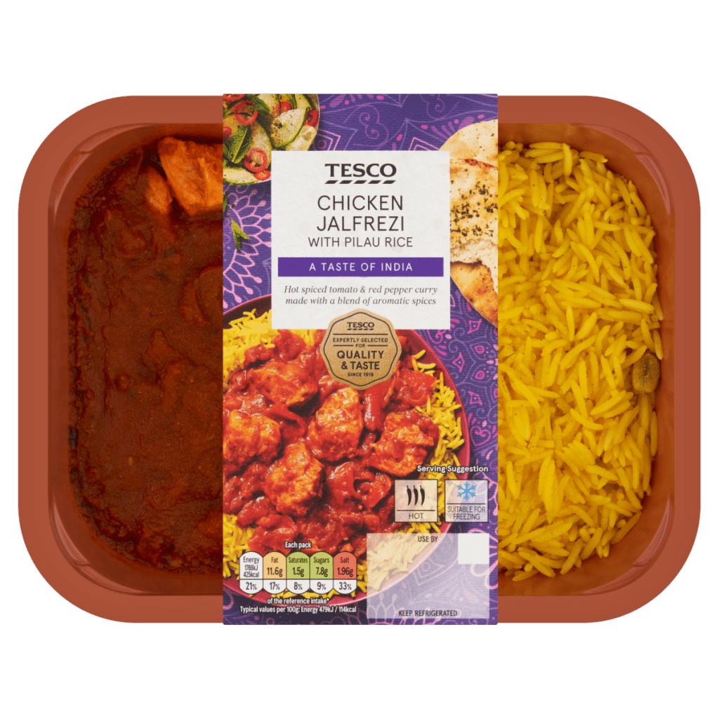 Tesco Chicken Jalfrezi with Pilau Rice 400g