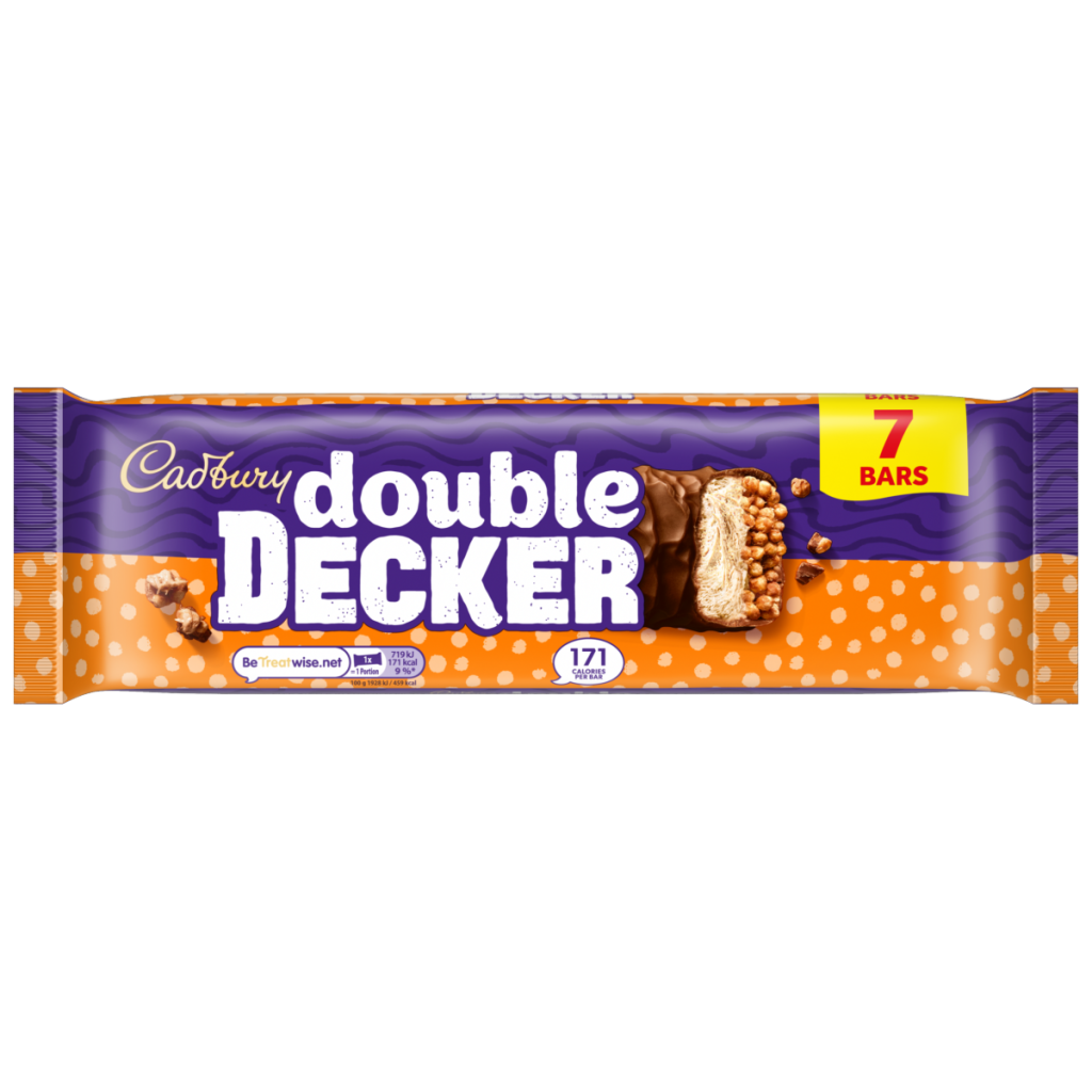 Cadbury Double Decker Chocolate Bar 7 Pack Multipack 261.1g (7 x 37.3g)