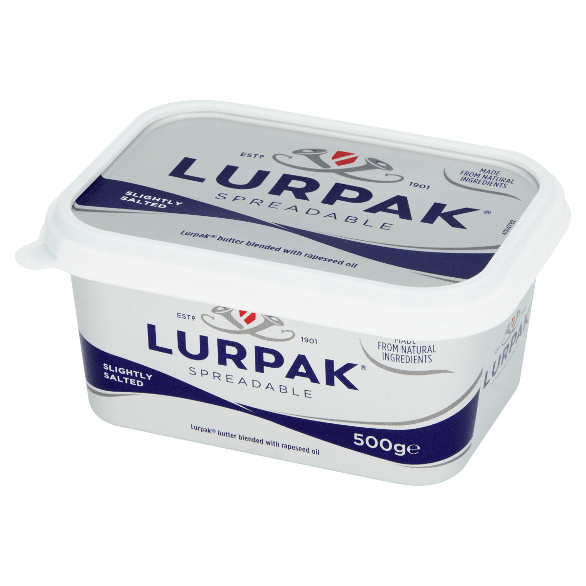 Lurpak Spreadable Slightly Salted Butter Blended with Rapeseed Oil 500g
