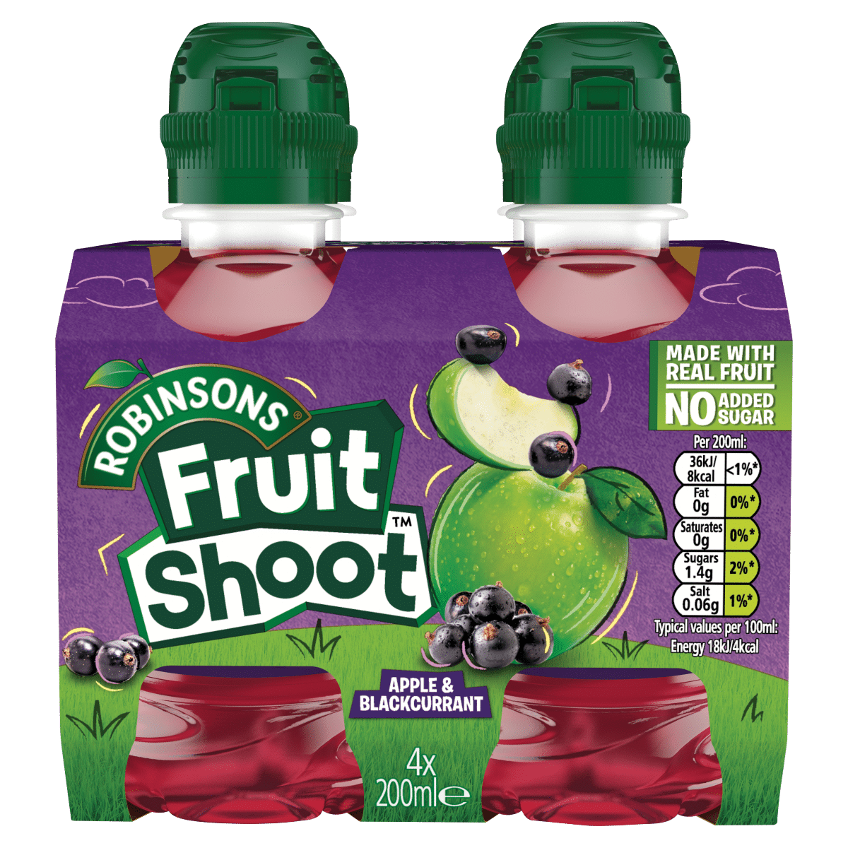 Robinsons Fruit Shoot Apple & Blackcurrant 4 x 200ml