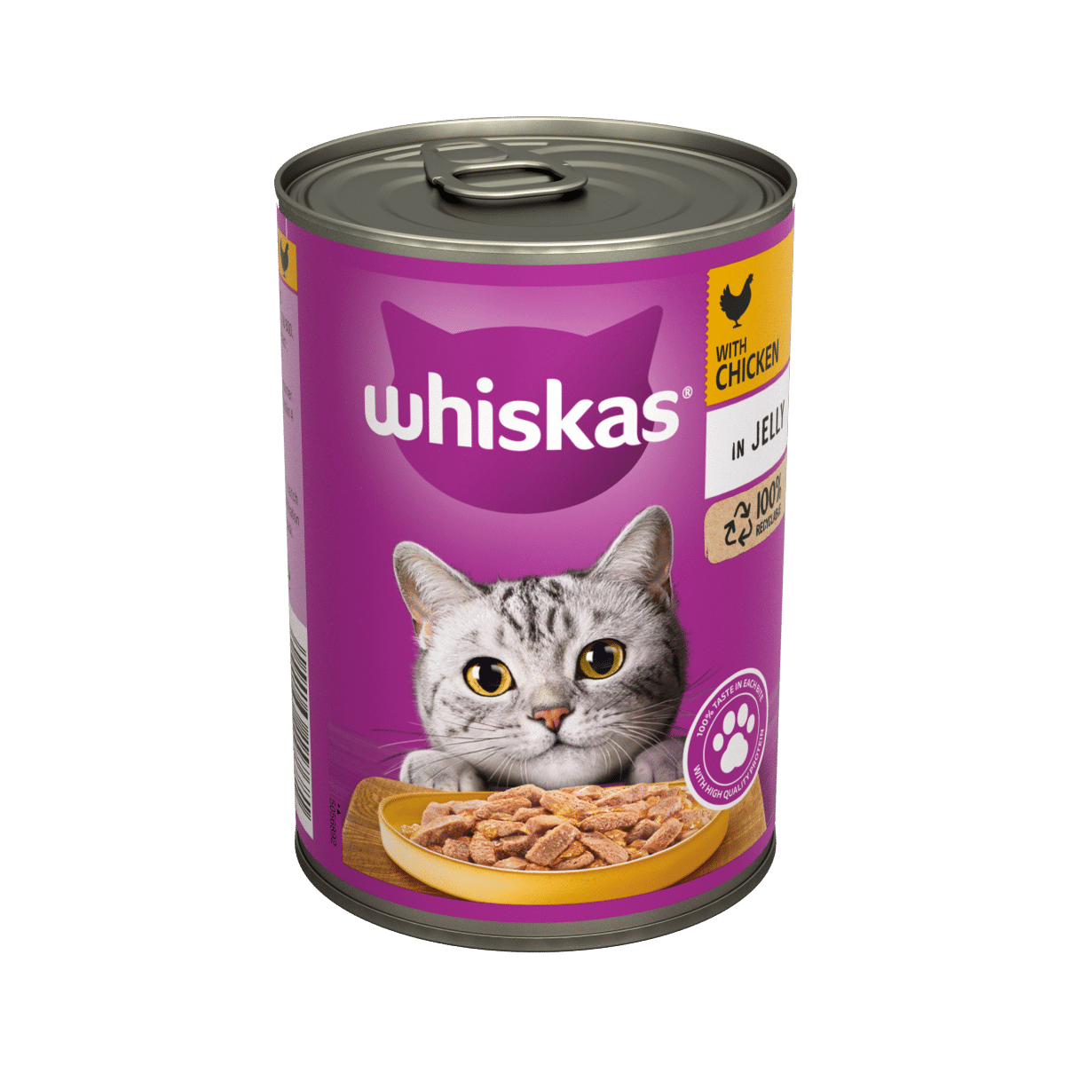 Whiskas Adult Wet Cat Food Chicken in Jelly Tin 400g