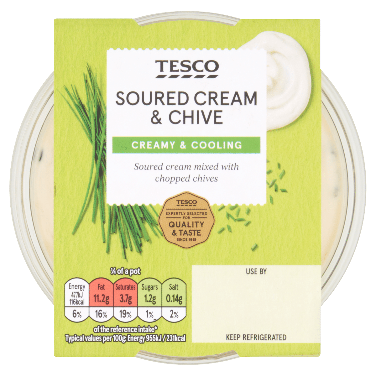 Tesco Soured Cream & Chive 200g