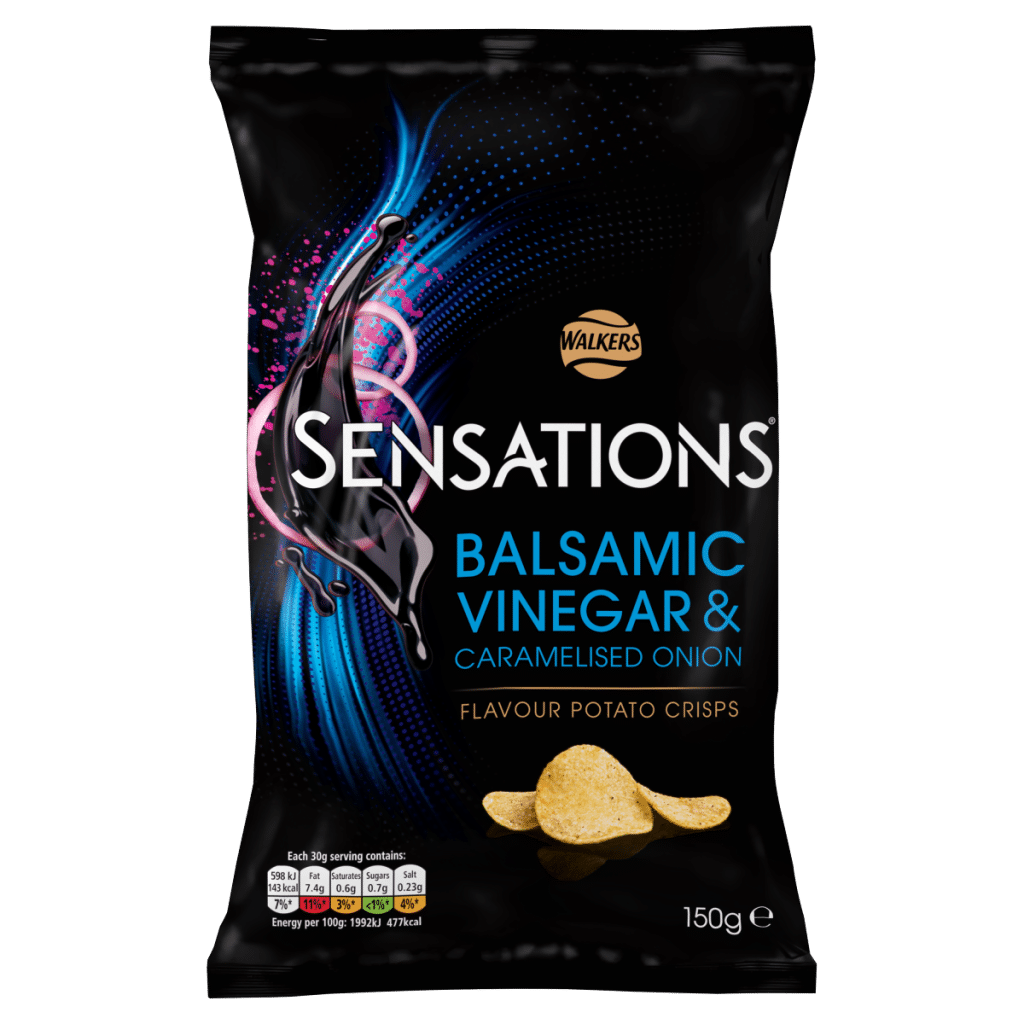 Walkers Sensations Balsamic Vinegar & Caramelised Onion Sharing Crisps 150g
